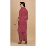 Women's Rayon Kurta Set With Bottom (Color:Maroon, Material:Rayon)