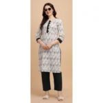 Women's Cotton Kurta Set With Bottom (Color:Black, Material:Cotton)