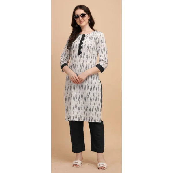 Women's Cotton Kurta Set With Bottom (Color:Black, Material:Cotton)