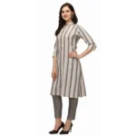 Women's Cotton Kurta Set With Bottom (Color:Chiku, Material:Cotton)