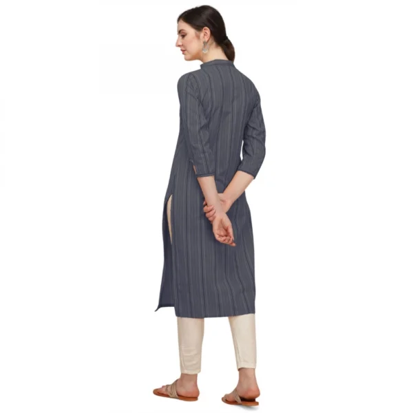 Women's Cotton Kurta Set With Bottom (Color:Black, Material:Cotton)