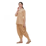 Women's Rayon Kurta Set With Bottom (Color:Chiku, Material:Rayon)