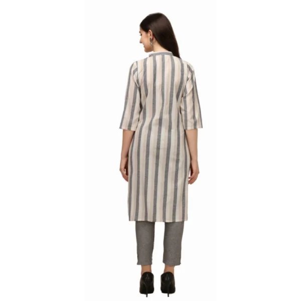 Women's Cotton Kurta Set With Bottom (Color:Chiku, Material:Cotton)