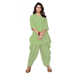Women's Rayon Kurta Set With Bottom (Color:Green, Material:Rayon)