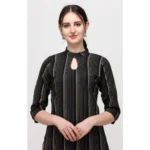 Women's Cotton Kurta Set With Bottom (Color:Chiku, Material:Cotton)