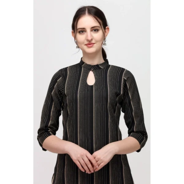 Women's Cotton Kurta Set With Bottom (Color:Chiku, Material:Cotton)
