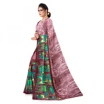 Women's Faux Georgette Saree With Blouse (Purple, 5-6Mtrs)