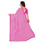 Women's Faux Georgette Saree With Blouse (Pink, 5-6Mtrs)