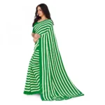 Women's Faux Georgette Saree With Blouse (Green, 5-6Mtrs)