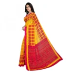 Women's Faux Georgette Saree With Blouse (Pink, 5-6Mtrs)