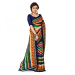 Women's Faux Georgette Saree With Blouse (Multicolor, 5-6Mtrs)