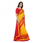 Women's Faux Georgette Saree With Blouse (Pink, 5-6Mtrs)