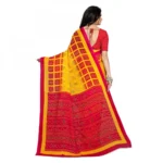 Women's Faux Georgette Saree With Blouse (Pink, 5-6Mtrs)