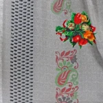 Women's Faux Georgette Saree With Blouse (Grey, 5-6Mtrs)