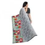 Women's Faux Georgette Saree With Blouse (Grey, 5-6Mtrs)