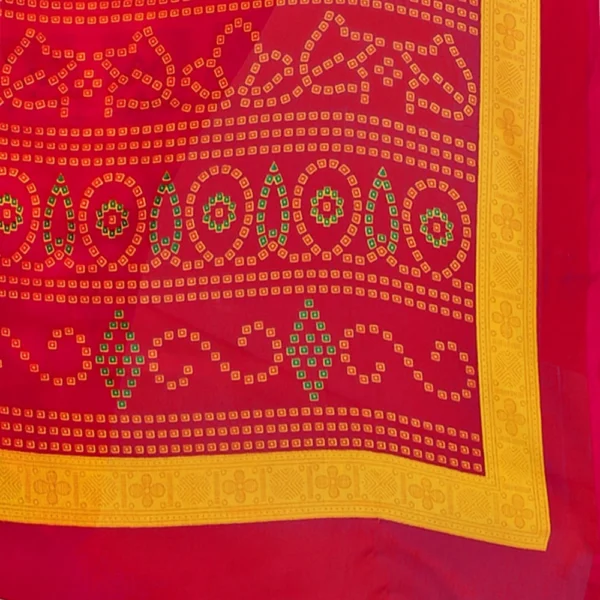 Women's Faux Georgette Saree With Blouse (Pink, 5-6Mtrs)