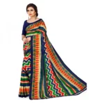 Women's Faux Georgette Saree With Blouse (Multicolor, 5-6Mtrs)