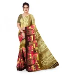 Women's Faux Georgette Saree With Blouse (Beige, 5-6Mtrs)