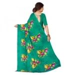 Women's Faux Georgette Saree With Blouse (Rama, 5-6Mtrs)