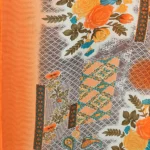 Women's Faux Georgette Saree With Blouse (Orange, 5-6Mtrs)