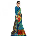 Women's Faux Georgette Saree With Blouse (Multicolor, 5-6Mtrs)