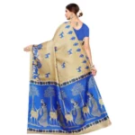 Women's Khadi Silk Saree With Blouse (Multicolor, 5-6mtrs)