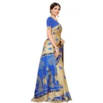 Women's Khadi Silk Saree With Blouse (Multicolor, 5-6mtrs)