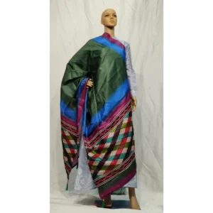Women's Khadi Silk Digital Printed Dupatta (Green, Length:2-2.4 mtr)