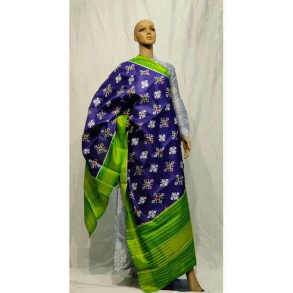 Women's Khadi Silk Digital Printed Dupatta (Navy Blue, Length:2-2.4 mtr)