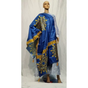 Women's Khadi Silk Digital Printed Dupatta (Royal Blue, Length:2-2.4 mtr)