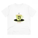 Men's PC Cotton Bengali Designs Printed T Shirt (Color: White, Thread Count: 180GSM)
