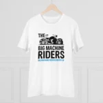Men's PC Cotton Bike Ride Design Printed T Shirt (Color: White, Thread Count: 180GSM)