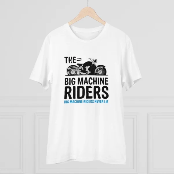 Men's PC Cotton Bike Ride Design Printed T Shirt (Color: White, Thread Count: 180GSM)