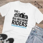 Men's PC Cotton Bike Ride Design Printed T Shirt (Color: White, Thread Count: 180GSM)