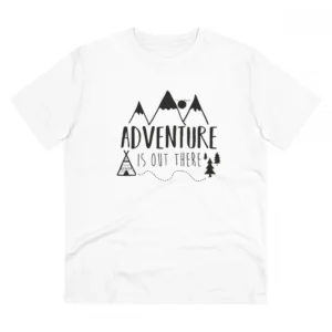 Men's PC Cotton Explore The Unseen Printed T Shirt (Color: White, Thread Count: 180GSM)