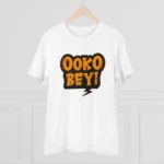 Men's PC Cotton Telugu Desing Printed T Shirt (Color: White, Thread Count: 180GSM)