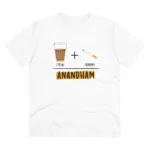 Men's PC Cotton Telugu Desing Printed T Shirt (Color: White, Thread Count: 180GSM)