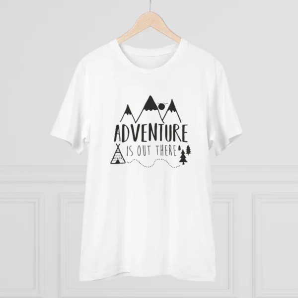 Men's PC Cotton Explore The Unseen Printed T Shirt (Color: White, Thread Count: 180GSM)