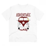 Men's PC Cotton Explore The Unseen Printed T Shirt (Color: White, Thread Count: 180GSM)