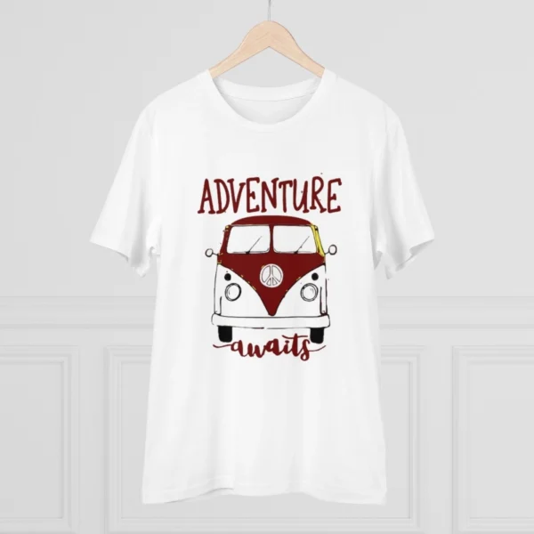 Men's PC Cotton Explore The Unseen Printed T Shirt (Color: White, Thread Count: 180GSM)