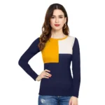 Women's Western Wear Hosiery Crop Top (Yellow)