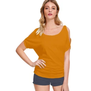 Women's Western Wear Hosiery T Shirts (Yellow)
