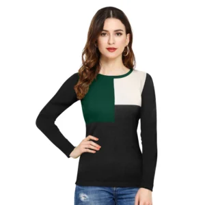 Women's Western Wear Hosiery Crop Top (Green)