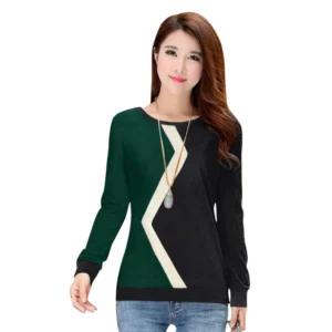 Women's Western Wear Hosiery T Shirts (Green)