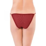 Women's Lycra Low Rise Sleek String (Wine Red)