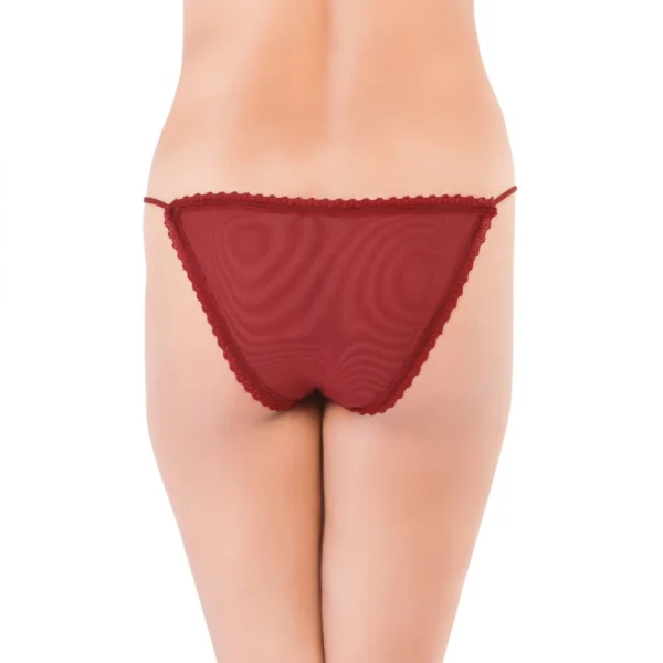 Women's Lycra Low Rise Sleek String (Wine Red)