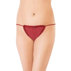 Women's Lycra Low Rise Sleek String (Wine Red)