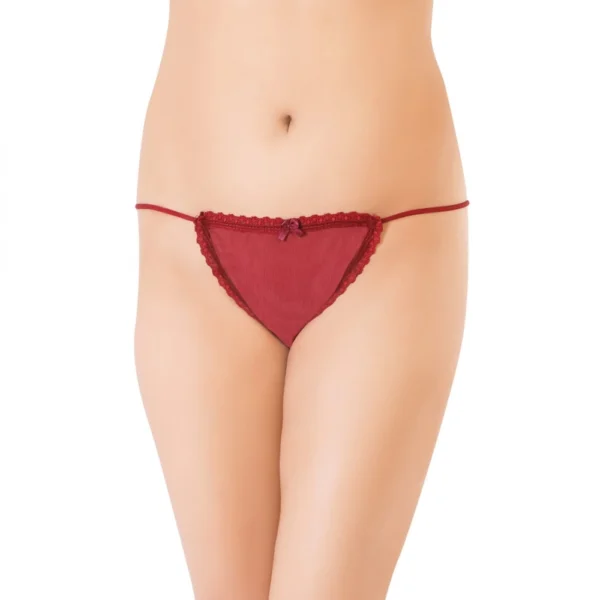 Women's Lycra Low Rise Sleek String (Wine Red)