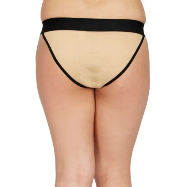 Women's Pack Of 2 Cotton Spandex Tanga Briefs Panty (Nude)