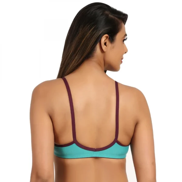 Women's Cotton Blend Front Open Plunge Neck (Sea Green)